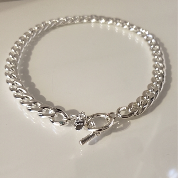 Dyadema Italian Silver Choker Chain Heavy Link Hoop Closer NWOT - Picture 8 of 11